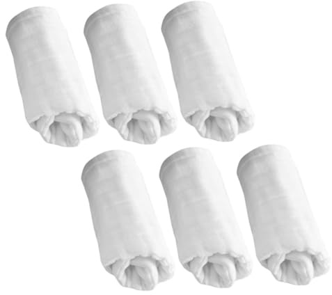 SKISUNO 6pcs Gauze Diaper Muslin Cloths Cotton Diapers Wash Cloths for Boy Girl Newborn Girls Boys Reusable Washable