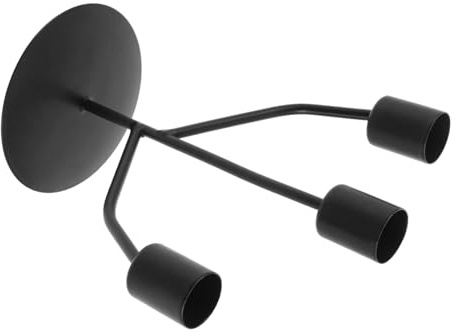 Alipis Metal Taper Candle Holder Cast Iron Candelabra for Wedding Table Centerpiece Sturdy Multihead Design for Romantic Indoor Outdoor Decor at Christmas Birthday Party