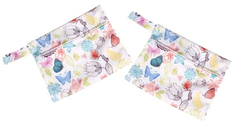 Mikinona 2 piezas Bolsa para Guardar Compresas y Toallas Femeninas con Cremallera Neceser Portátil para Menstruación Ligero Organizador Multiusos para Mujer