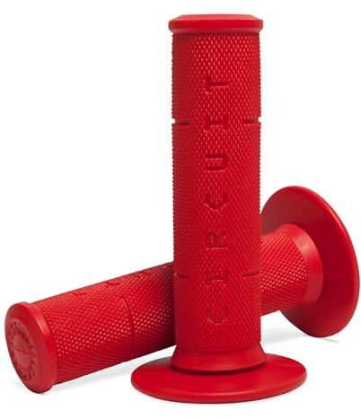 Circuit Equipment - Circuit IV Motorcycle Handlebar Grips - Non-Slip, Premium Rubber, Stainless Steel - Increased Comfort, Safety, and Durability