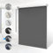 Verdunklungsrollo ohne Bohren Rollos für Fenster B50 x H170 cm (Stoffbreite 45cm) Dunkelgrau Thermo Rollo Klemmfix Verdunkelungsrollo Seitenzugrollo Sicht-und Sonnenschutz Wandmontage