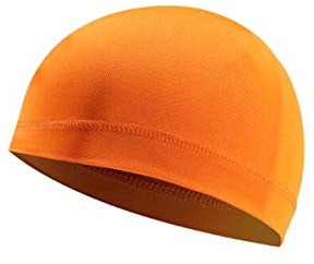 Ewanda store Helmet Skull Caps Sport Cycling Sweat Wicking Helmet Liner Quick Dry Running Hat for Men and Women(Orange)