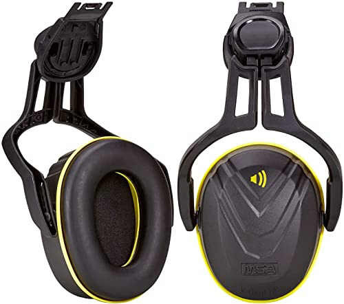 MSA V-Gard Helmet Ear, Medium Attenuation SNR: 32 dB, Black/Yellow