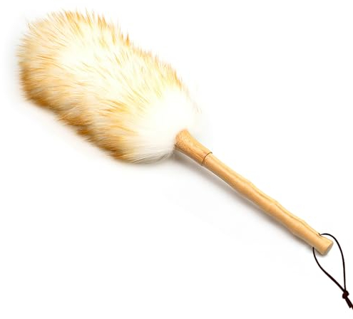 Lambswool Duster for cleaning, Wooden Handle and Washable Hand Duster, Used for Home, Office, Car Cleaning. (21.65)