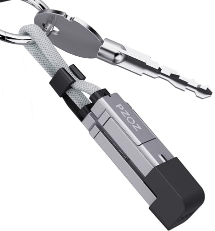 PZOZ Keychain Charger Chubby Cable LED Display 140W USB Cable,Portable USB C to Lightning/Type-c to USB C/USB A to Lightning/USB A to USB C Fast Charging for iPhone 12/13/14/15/16/17 iPad MacBook