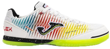 Joma Futsal sneakers, 35–47, hållbarhet och överlägset grepp för inomhusspel, Vit, gul, röd, 43.5 EU