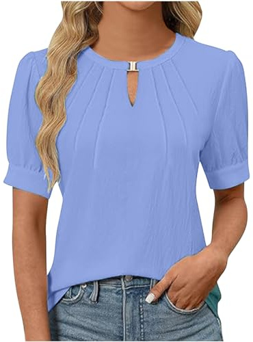 Team Bride Costume in Saldo Camicia Bianca Senza Bottoni Donna con Nodo Davanti Blusa Maniche Corte Fantasia Rossa T Shirts Cotone Bianche Magliette Basic Maglietta Estiva Gialla Maglia Marrone