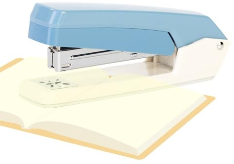 WJnflQN Staplers for Desk | Long Arm Stapler | 360 Degree Rotate School Supplies for Bookbinding Crafting Warehouse Home Teacher Classroom