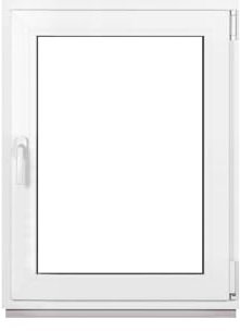 Framex Finestra in Plastica Bianca Larghezza x Altezza 70 x 100 cm (700 x 1000 mm) Triplo Vetri (32 mm), Anta-Ribalta, Girevole DIN Destra – Premium