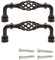 Fuxxer® 2x Antike Möbel-Griffe Schubladen-Griffe, Kommoden, Vintage, 100mm, 2er Set, Schwarz