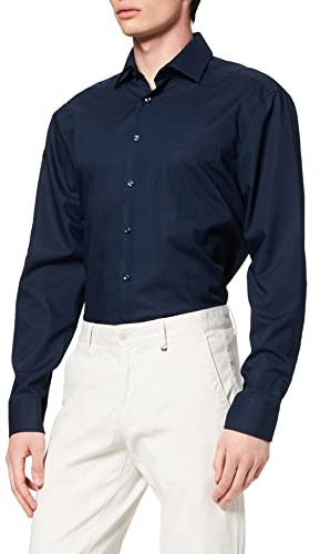 Chemise business homme Seidensticker - coupe classique - sans repassage - col Kent - manches longues - 100 % coton