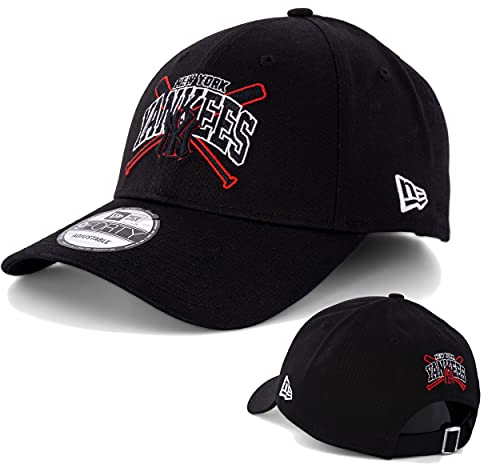 New Era Caps - Baseball Cap Kappe Muetze - Limiterte Designs - MLB NBA NFL - Yankees Lakers Bulls Raiders Chiefs Dodgers Seahawks Sox 49ers (New York Yankees Black/red)