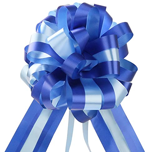 EDATOFLY 10 Stücke Geschenkschleife, Große Schleife Riesen Schleife Geschenk Geschenkschleife Groß für Auto Dekor Hochzeit New Houses Party Feier Geschenke Tüten (Blau)