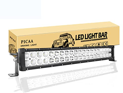PICAA Led Lichtleiste Led Arbeitsscheinwerfer 21 Zoll 53.5CM 120W Led Lichtbalken 12V Led Zusatzscheinwerfer Bar LED Arbeit Licht Bar für SUV Offroad ATV UTV Traktor 4x4 Auto