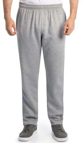 Fruit of the Loom Men's Eversoft Fleece Open Bottom Sweatpants with Pockets