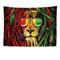 Ulticool - Wandteppich Dekoration Wohnung - Reggae Rasta Jamaika Löwe Brille - 200 x 150 cm groß - Wandtuch Wandbehänge - Accessoires für Schlafzimmer Wohnzimmer Kinderzimmer