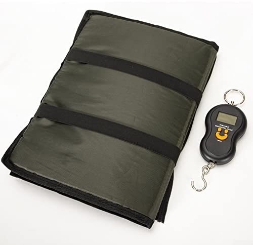 Tapis de réception de pêche à la carpe imperméable, tapis de décrochage de pêche pliable, tapis de réception de carpe + balance numérique, matériel de pêche