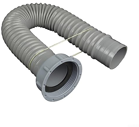 Tubo di scarico per lavello da cucina, tubo di scarico flessibile in PP+PVC, adatto per tubo dell'acqua di drenaggio del contenitore della cucina e del bagno, 60 cm