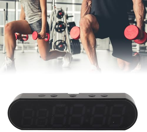 Tragbarer Fitness-Timer, Fitness-Timer mit Erinnerungsfunktion bei Niedrigem Batteriestand, 1000 MAh, Multifunktionaler Workout-Timer, Intervalluhr, LED-Trainingstimer für Zuhause