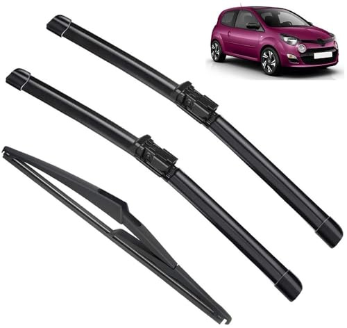 Tergicristallo LHD Set spazzole tergicristallo anteriori e posteriori compatibili con Renault Twingo 2 BJ 2007-2014 Parabrezza Parabrezza Finestra 24+16+12