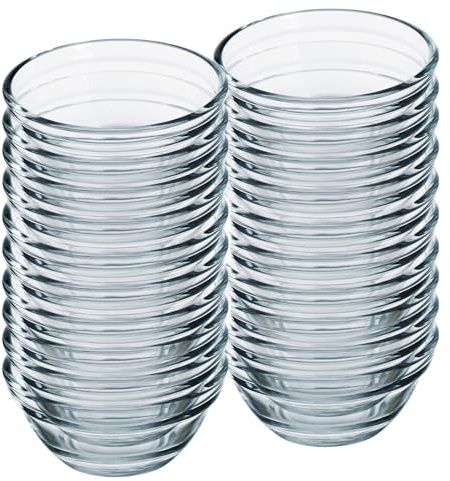 GRÄWE Ciotole in vetro, Ø 6 cm, 40 ml, set da 20 pezzi, piccole ciotole in vetro, ciotola per confetture, mini ciotola