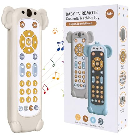 Orzbow Baby Remote Control Toy, Educational Toddler Learning Toys With Number Teaching, 6, 9, 12, 18 Month Boys Girl Sensory Toys, with Silicone Cover
