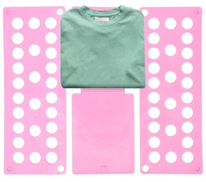 Faltbrett für Kleidung, T Shirt Faltbrett Kinder, T-Shirt Falthilfe, Faltbrett für Wäsche, Kleiderfaltbrett, Wäschefaltbrett, Kleiderordner, Gut Zum Falten Von Kleidung (Rosa)