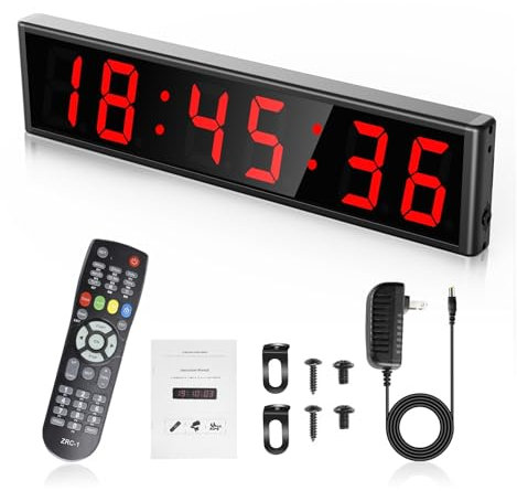 Temporizador cronómetro Temporizador LED de 3 pulgadas for gimnasio, temporizador de intervalos, cuenta atrás, reloj de pared, cronómetro for Fitness, gimnasio en casa, hora de Fitness, minuto, segund