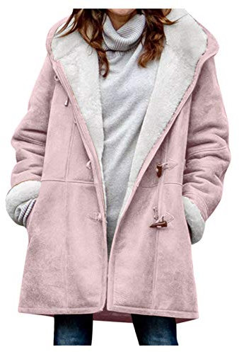 Uwdiohq Ropa Mujer Chaqueta Piel Vuelta Gabardina Cuero Chaquetas Borrego Chaleco Invierno Lana Doble Faz Abrigo Plumas Fino Blusa Lencera