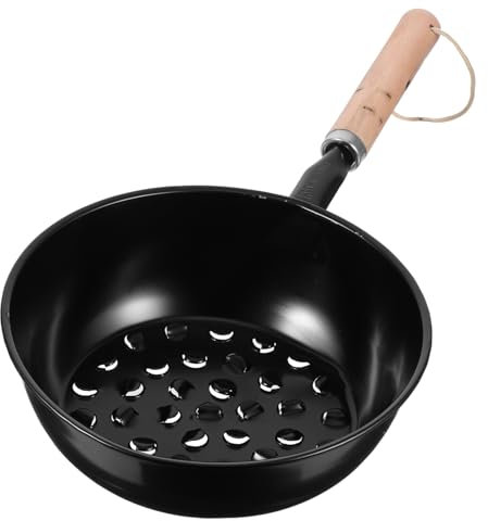 DECOMELODY Charcoal Furnace Burners Pots Starter Stove Camping Burner Tools Wooden Handle for Outdoor Camping and Grill Chimney Lighter Pot