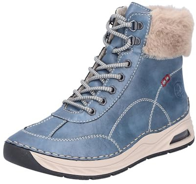Rieker Donna 44530 Stivali stringati, blu, 37 EU, Blu, 37 EU
