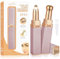 LOPHE Depiladora Facial Mujer, 2 en 1 Afeitadora Eléctrica Femenino, Recortadora de Cejas, Recargable, Dispositivo para Vello de Labios con luz LED, Depilador sin Dolor para Cuerpo (Rosa)