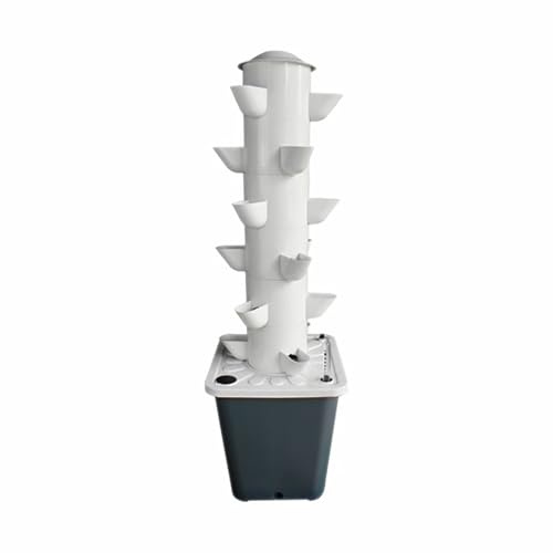 Sistema di coltivazione idroponica da giardino, kit di coltivazione idroponica a torre, macchina per la coltivazione di verdure senza suolo, per erbe, frutta e verdura, 15 fori