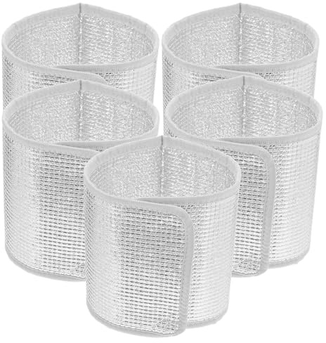 HINTRMENT Manta Térmica para Plantas, Cubierta Aislante de Aluminio Doble Cara, Autoadhesiva con Cinta de Sujeción para Protección Invernal de Macetas y Aislamiento Térmico en Jardín