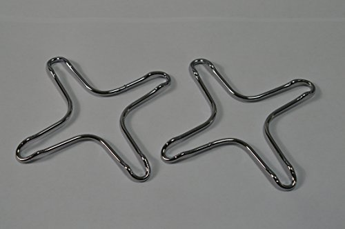 Metaltex 2 Stück Gasherd Aufsatz Kreuz Gasherdaufsatz Gasherdkreuz Herdaufsatz Aufsatz Verchromt für kleine Töpfe,Pfannen, Espressokanne usw.