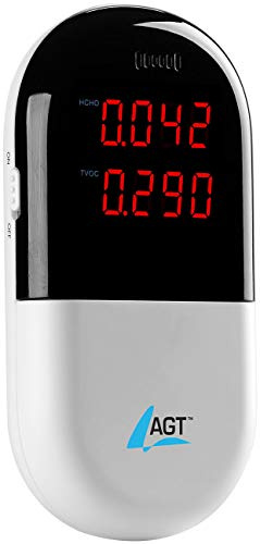 AGT Schadstoffmessgerät: Raumluft-Messgerät für HCHO & flüchtige organische Verbindungen (TVOC) (Raumluftmessung, Schadstoff-Messgerät Raumluft, Test)
