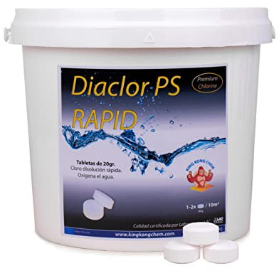 DIACLOR PS Rapid - Pastillas DE Cloro 20 gr. disolución rápida 5 kg