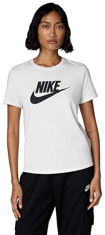 NIKE DX7906-100 W NSW TEE ESSNTL ICN FTRA T-Shirt Donna WHITE/BLACK/BLACK Taglia M