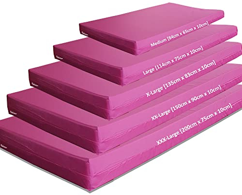 Gymnastics Crash Mat, Safety Exercise Mat Pad, Critical Fall Height Tested to 3 Metres BS:EN1177 [Pink, XX-Large]