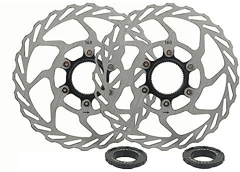 Bibike 2Pcs 140mm/160mm Centerlock Disc Rotor with Lock Rings