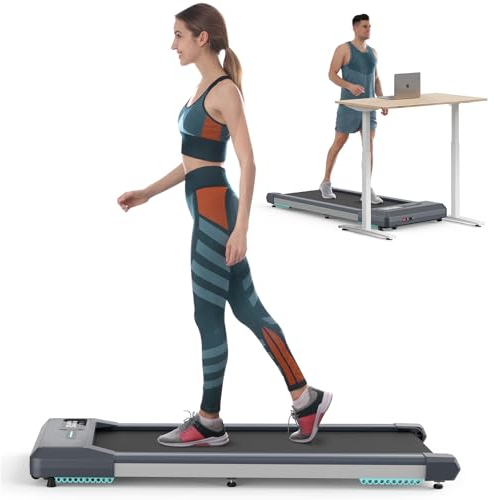 Dripex Laufband Schreibtisch mit 2,5 PS Elektrisches | Walking Pad fürs Homeoffice mit Maximale Einer Laufgeschwindigkeit von 6 km/h | mit LCD-Display für zuhause
