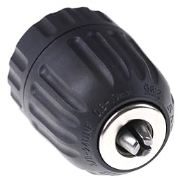 Trade-Shop snabbkoppling professionell borrchuck verktygshållare, 3/8 x 24 UNF-gänga, spännområde 0,8–10 mm utan slag