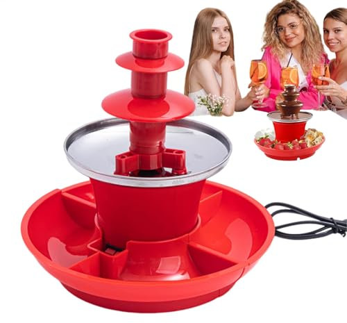 Fontana di cioccolato, Fontana di fonduta | Fonduta di formaggio a 3 livelli - Forniture per feste elettriche automatiche per cioccolata calda per sciogliere formaggio, queso, caramelle e liquori