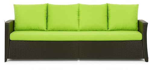 Setgarden® Cojín para banco - Cojín de asiento para exteriores para banco de jardín para polirratán - Relleno de cojín para exteriores - Relleno de banco para columpio de Hollywood de ratán (Limón