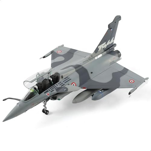 SEBUNAS Modèle d'avion Rafale B à l'échelle 1/100, modèle Dassault de l'armée française de l'air et de l'espace multi-rôles, modèle miniature 113-HK en métal moulé sous pression pour adulte collection