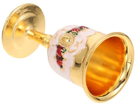 Ipetboom Copa de Vino de Aleación de Zinc Irrompible Decoración Retro para Fiestas Boca Ancha 1 para Bares y Picnic