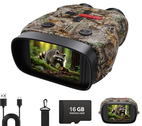 Night Vision Goggles for Kids with Memory Card, 5X Zoom Kids Night Vision Binoculars - 1080P HD Digital Camera, Great Birthday Gifts for 3-8 Year Olds.