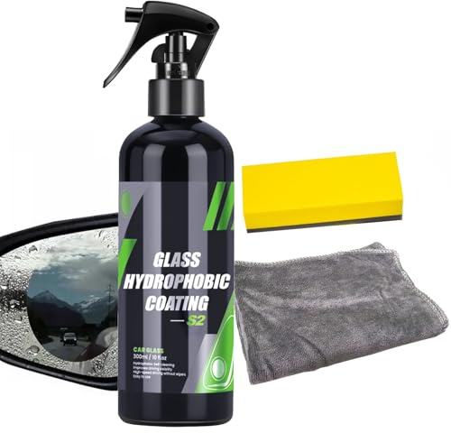 Repelente de lluvia para parabrisas: spray de limpieza de 300 ml, solución de nanofórmula impermeable, producto para el cuidado del vidrio con rendimiento antivaho | Ayuda de visibilidad confiable par