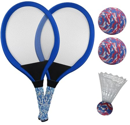 Raquetas De Tenis - Kit De Entrenamiento De Bádminton, Y Pelota Incluidos, Herramientas De Ejercicio Para Principiantes Junior | Divertido Paquete De Juegos Recreativos Para Niños Adolescentes