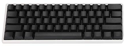 YMDK Blank Thick PBT OEM Profile 61 ANSI Keycaps for MX Switches Mechanical Keyboard (Black)(Only Keycap)